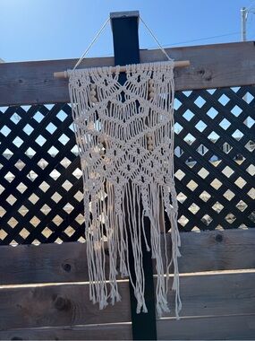 Handmade Cream Macramé Wall Hanging